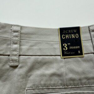 NWT Crew Chino Khaki Shorts 3" inseam - 8